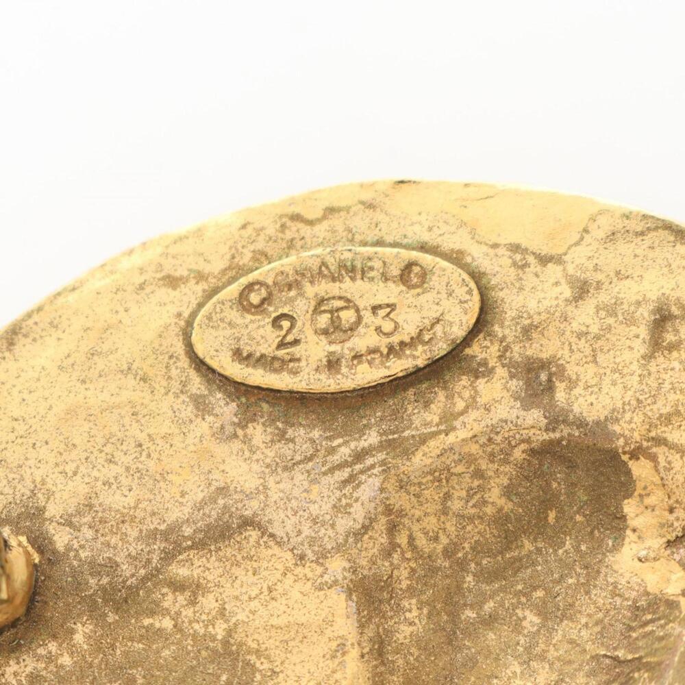 CHANEL Authentic Gold Logo Brooch - Picture 3 of 6